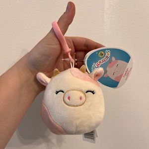 Caedyn Pink Cow Squishmallow Clip!